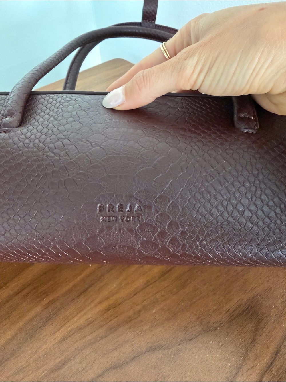 FREJA - Mercer Bag Berry Croc - Picture 5 of 10